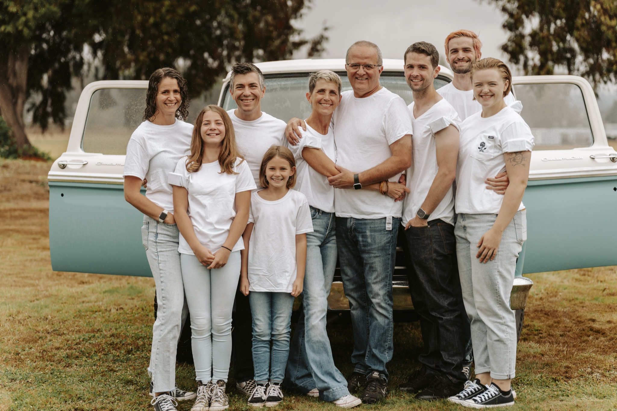 Kids in pastel Easter outfits during Lake Stevens WA spring mini session