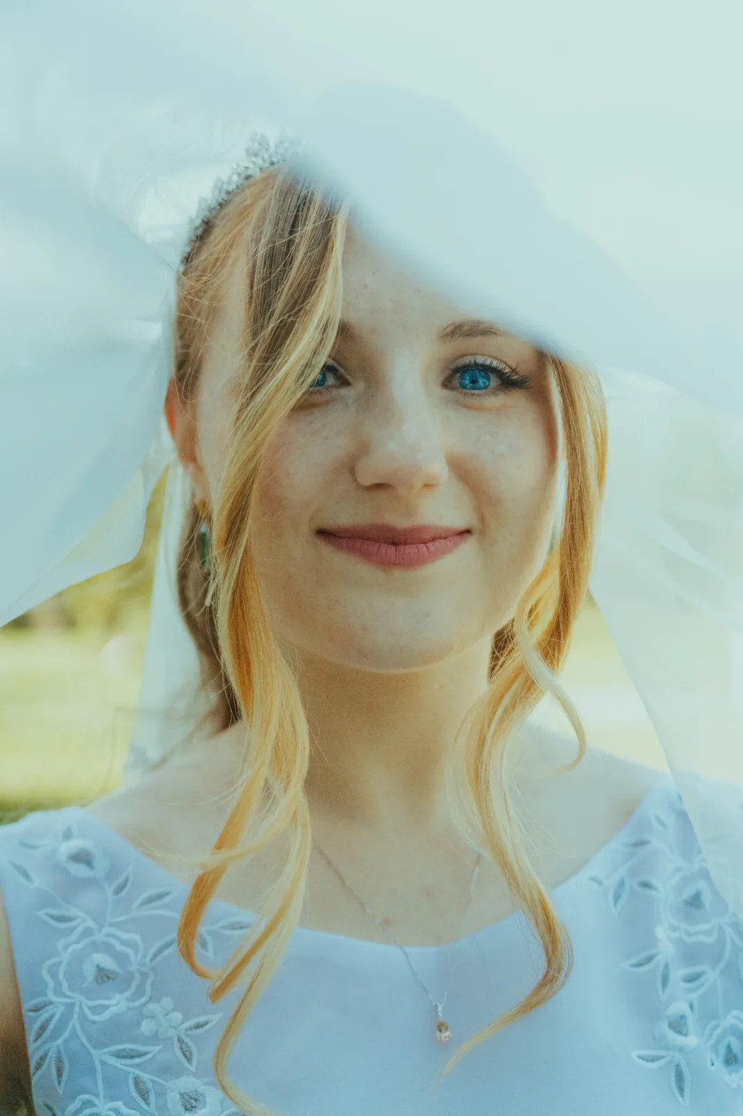 Sunset wedding portrait