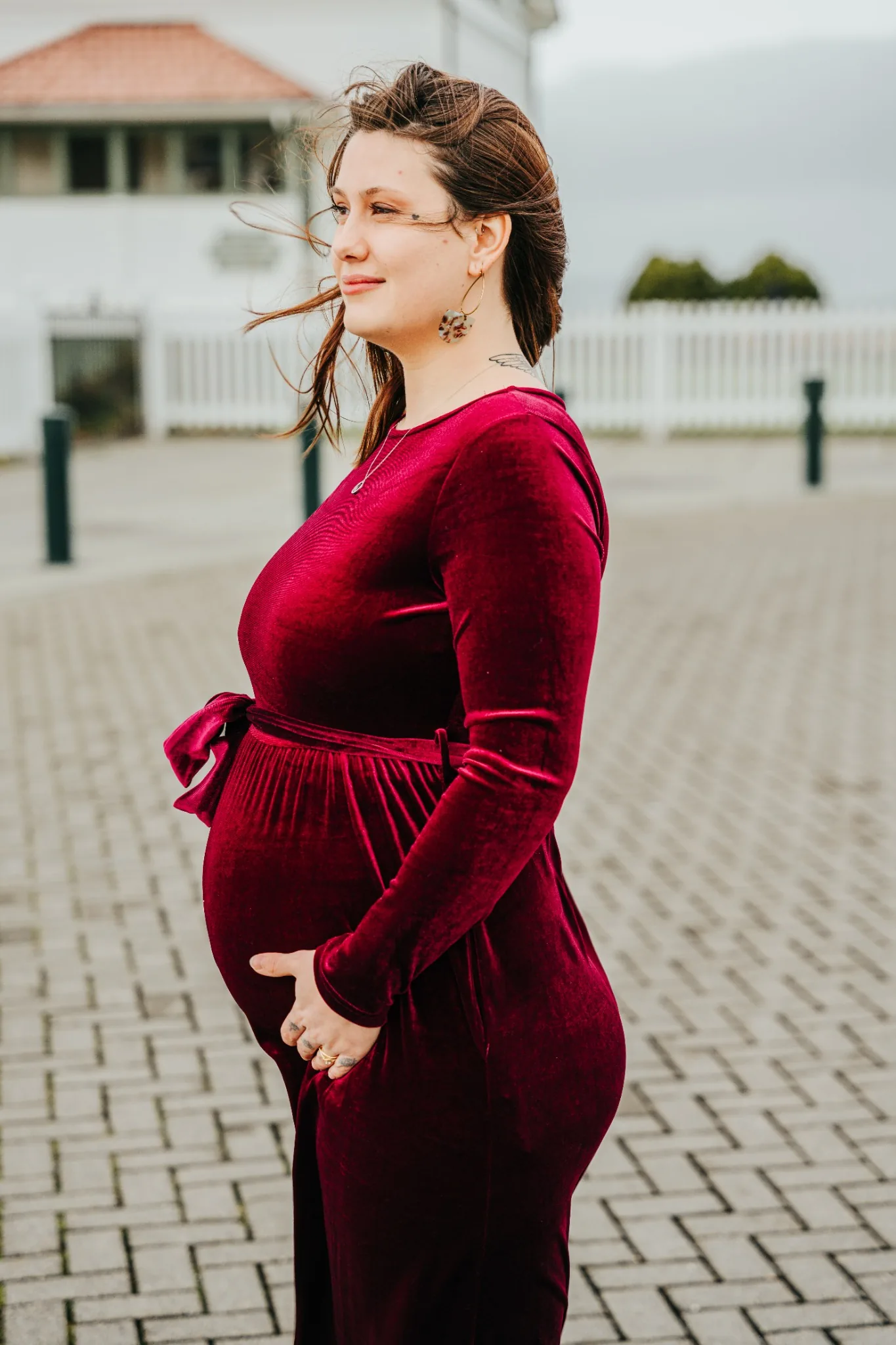 Expecting couple portrait