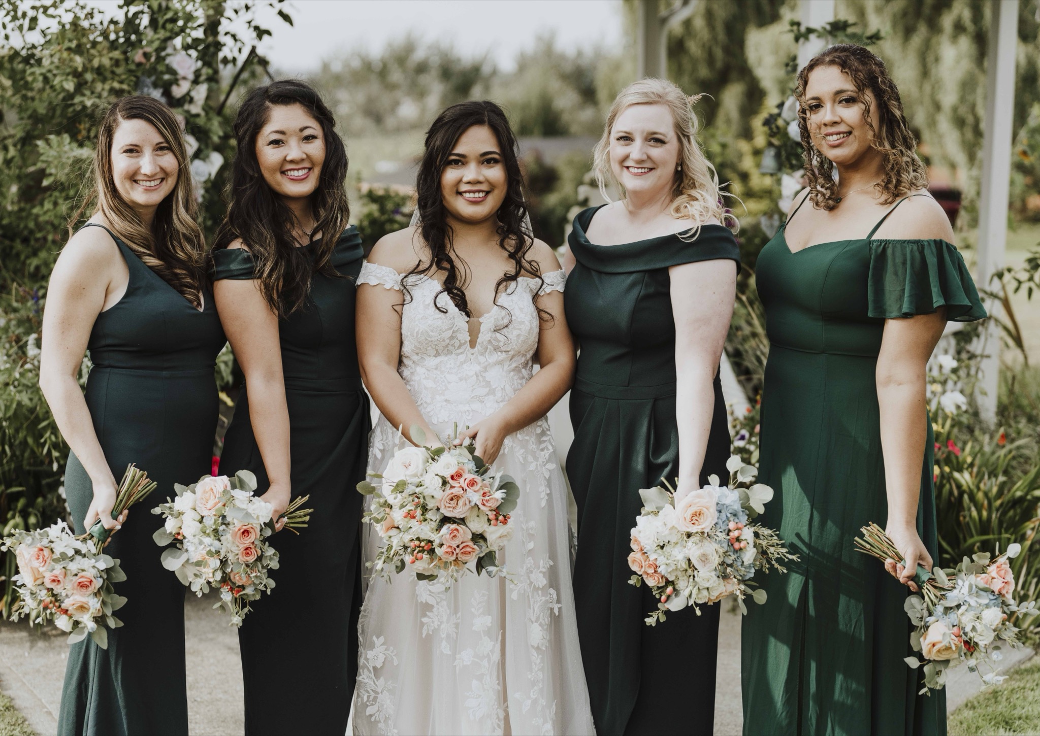 Wedding videography bridal party portrait