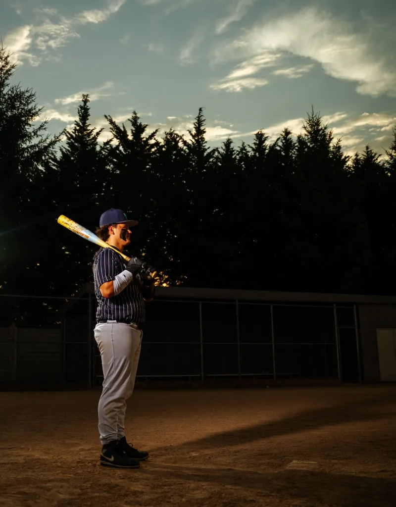 Athlete portrait at golden hour on the field — SunnyT Productions