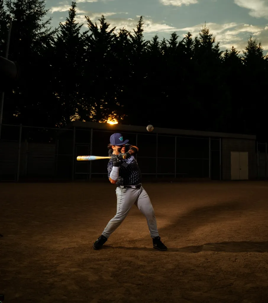 Baseball player portrait at dusk — SunnyT Productions