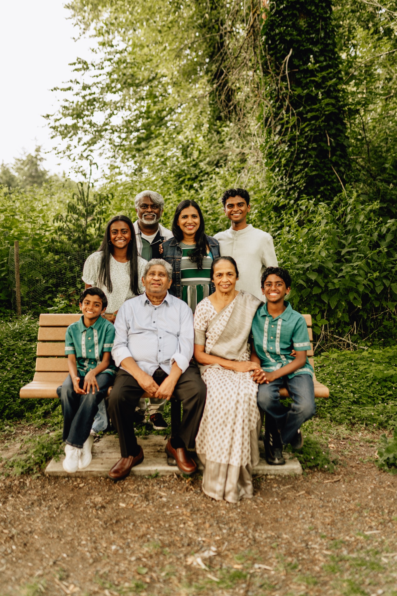 Family portraits in sunflower field during Lake Stevens WA summer mini session