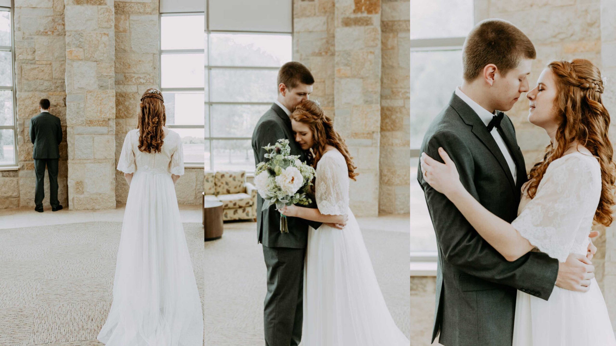 Collage of wedding pictures