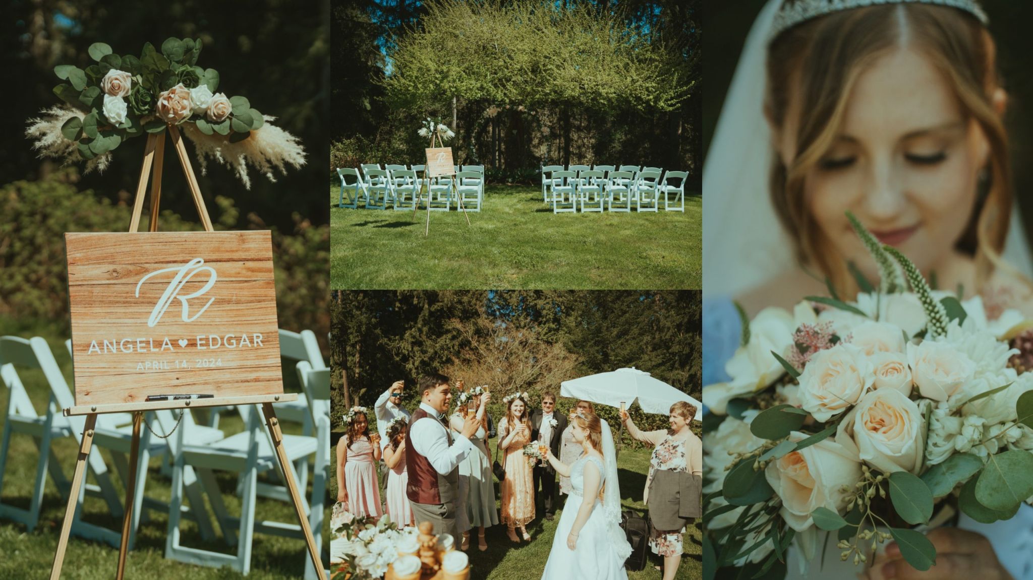 collage of wedding journey of a bride